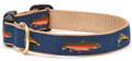 Arcadia Trout Fishing Premium Ribbon Dog Collar by Up Country