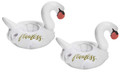 Set of Two Swan Tropical Inflatable Floating Drink Holders for Pool, Hot Tub, etc.