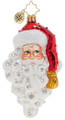 Fine European Mouth-blown Hand-painted Glass Grinning Santa Christopher Radko Christmas Ornament