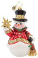 European Mouth-blown Hand-painted Glass Star Struck Snowman Christopher Radko Christmas Ornament
