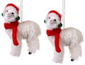 Set of 2 - 5" Faux Fur Christmas Llama Ornaments by Regency International