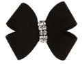 Elegant Black Nouveau Hair Bow with Swarovski Crystals by Susan Lanci