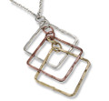 Anju Chetna Tri Color Mixed Metal Necklace from the Banjara Collection