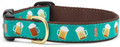 Frothy Beer Steins Premium Ribbon Dog Collar by Up Country Sizes S - L
