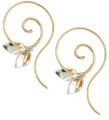 Double Lily Question Mix Metals Gold Filled Spiral Earrings by Mark Steel