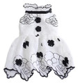 Delicate Embroidered Black & White Isabella Dog Dress by Hello Doggie