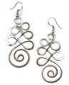 Anju Collection Silver Plated Swirl Earrings