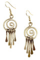 Anju Collection Gold Plated Collection Swirl Dangle Earrings