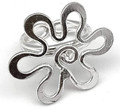 Anju  Silver Plated Adjustable Daisy Ring