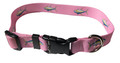 Yellowfin Tuna on Pink Pet Dog Collar by Yellow Dog Designs Sizes M - L
