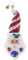Christopher Radko Holiday Beard Trimmings Santa Claus Christmas Glass Ornament