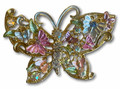 Colorful Butterfly Lapel Pin Brooch  with Bling - Bulk Discounts