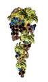 Large Grape Cluster Lapel Pin Brooch  with Bling - Bulk Discounts