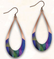 Hypo-allergenic Blue & Lavender HDRC Abstract Earrings by Illustrated Light