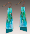 Hypo-allergenic Teal 2NTE Abstract Earrings by Illustrated Light