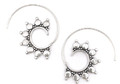 Anju Tanvi Collection Open Hoop w Silver Circles & Dots Earrings