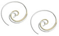 Surf Mixed Metals Spiral Earrings by Mark Steel