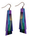 Hypo-allergenic Blue Multicolored Earrings by Illustrated Light HDTE