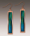 ypo-allergenic Blue & Copper Multicolored Oval Earrings by Illustrated Light ME10SE
