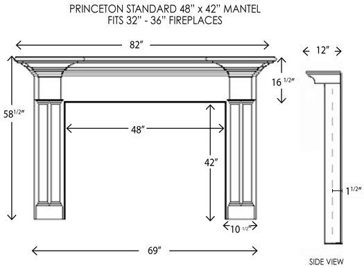 Wood Fireplace Mantels | Princeton Standard | Fireplace ...