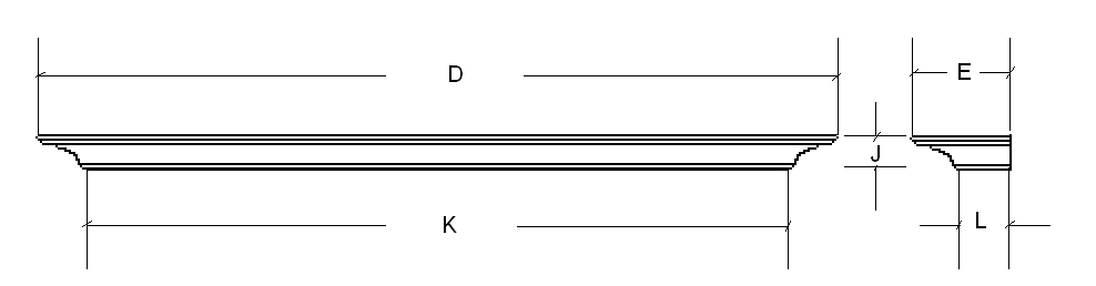 Cornell Mantel Shelf Dimension Guide