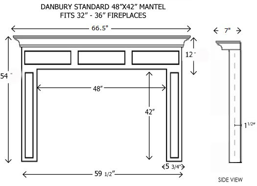 Wood Fireplace Mantels Builder Mantels Danbury Standard