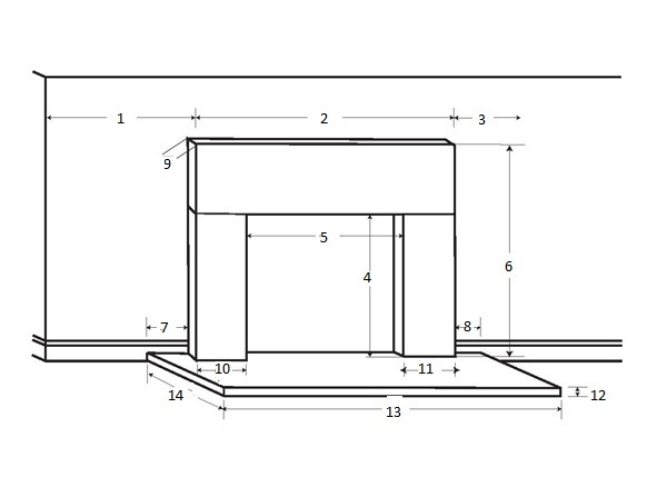 Standard Fireplace Surround DimensionsTitle