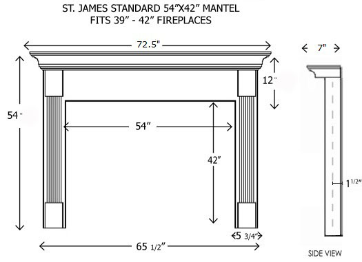 Wood Fireplace Mantels | Builder Mantels | St James Standard | ManrtelCraft