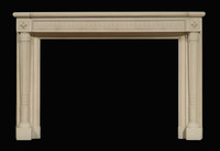 The Versailles marble mantel.