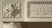 The Versailles marble mantel.