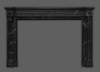 The Versailles shown in Regal Black with white veining.