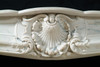 Our Louis XIV marble mantels have fine details.  Carrara Marble