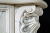 Fine detailed voluts and shell designs are captured in all of our antique reproduction marble mantels