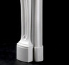 The marble mantel legs have fine details. Italian Bianco