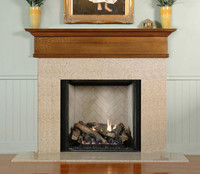 Another custom option is the Monticello Header Only.  Shown in Oak.  Call for quote