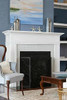 A Monticello cabinet mantel, which can be done with just about any of our mantels