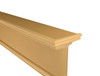 Mantel top shown with raised protective edge top trim