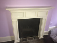 Example of mantel with the protective edge raised trim