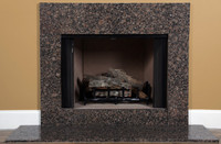 Baltic Browm marble facing shown with riser.