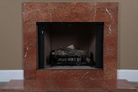 Rojo marble facing with riser.
