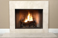 Crema Marfil marble with optional riser.