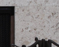 Detail image of washed limestone.