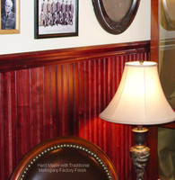 You can use our 90" kits to customize a wainscoting job.  Beaded on one side, and v-groove flat plank on the reverse side
