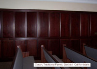 Raised panels used in church double stacked.