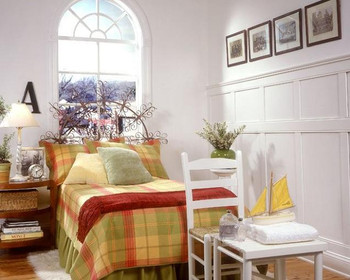 Classic American panels painted white.