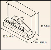 The DFI2310 will fit into fireplaces that are a minimum of 24" Wide, 21 1/2" Tall and 12" deep. While best paired with a 30 to 36" wide fireplace, this unit can look good in larger fireplaces, as well, as 24" logs are the most common length!