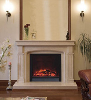 Mayfair Marble Mantel, with an Electric Fireplace.  All in one!