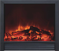 The 33" Electric Fireplace insert is included with the Mayfair limestone mantel package! This leaves approximately 4" between the edge of the fireplace frame and the inside of the mantel leg