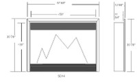 Details on our 58" electric fireplace, included with the 88" mantel package.