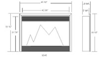 Details on the DS45 45" electric fireplace, included with our 78" marble mantel package.